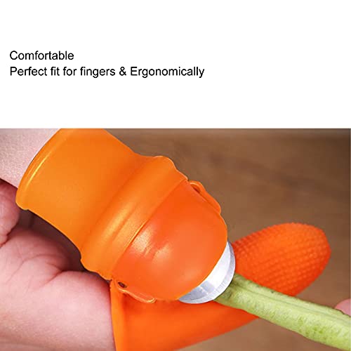 Ozgkee Multifunctional Garden Thumb Knife Fruits Vegetables Picking Silicone Thumb Knife(Large Thumb Knife + 5 Rubber Sleeves)