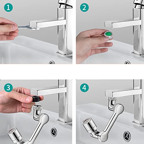 Faucet Extender for Kitchen Sink Universal,Faucet Extender for Bathroom Sink Brass,Splash Filter Faucet Extender,2 Water Outlet Modes,for Bathroom