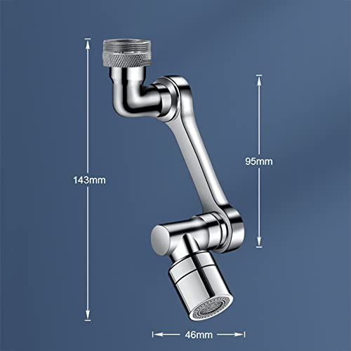Faucet Extender for Bathroom Sink Universal,1080 Faucet Extender Brass,Splash Filter Faucet Extender,2 Water Outlet Modes,Faucet Attachment for Bathroom Sink