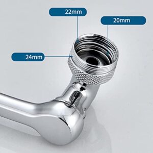 Faucet Extender for Kitchen Sink Universal,Faucet Extender for Bathroom Sink Brass,Universal Splash Filter Faucet 1080 Rotating,2 Water Outlet Modes