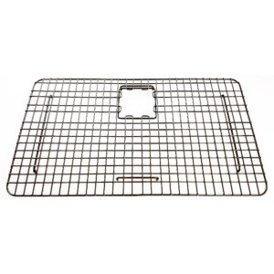 sinkology sg021-36 merrick kitchen sink bottom grid, antique brown