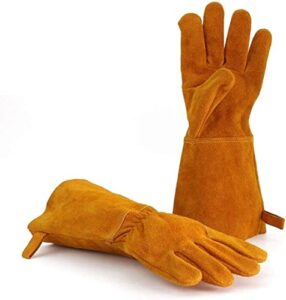 koseco safety work gloves,welding gloves heat resistant and fireproof gloves cowhide welders gauntlet,leather gloves welder protective gloves