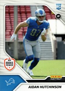 2022 panini instant football #fl2 aidan hutchinson rookie card lions - only 1,282 made