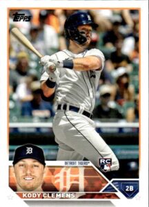 2023 topps #176 kody clemens detroit tigers (rc - rookie card) nm-mt mlb baseball