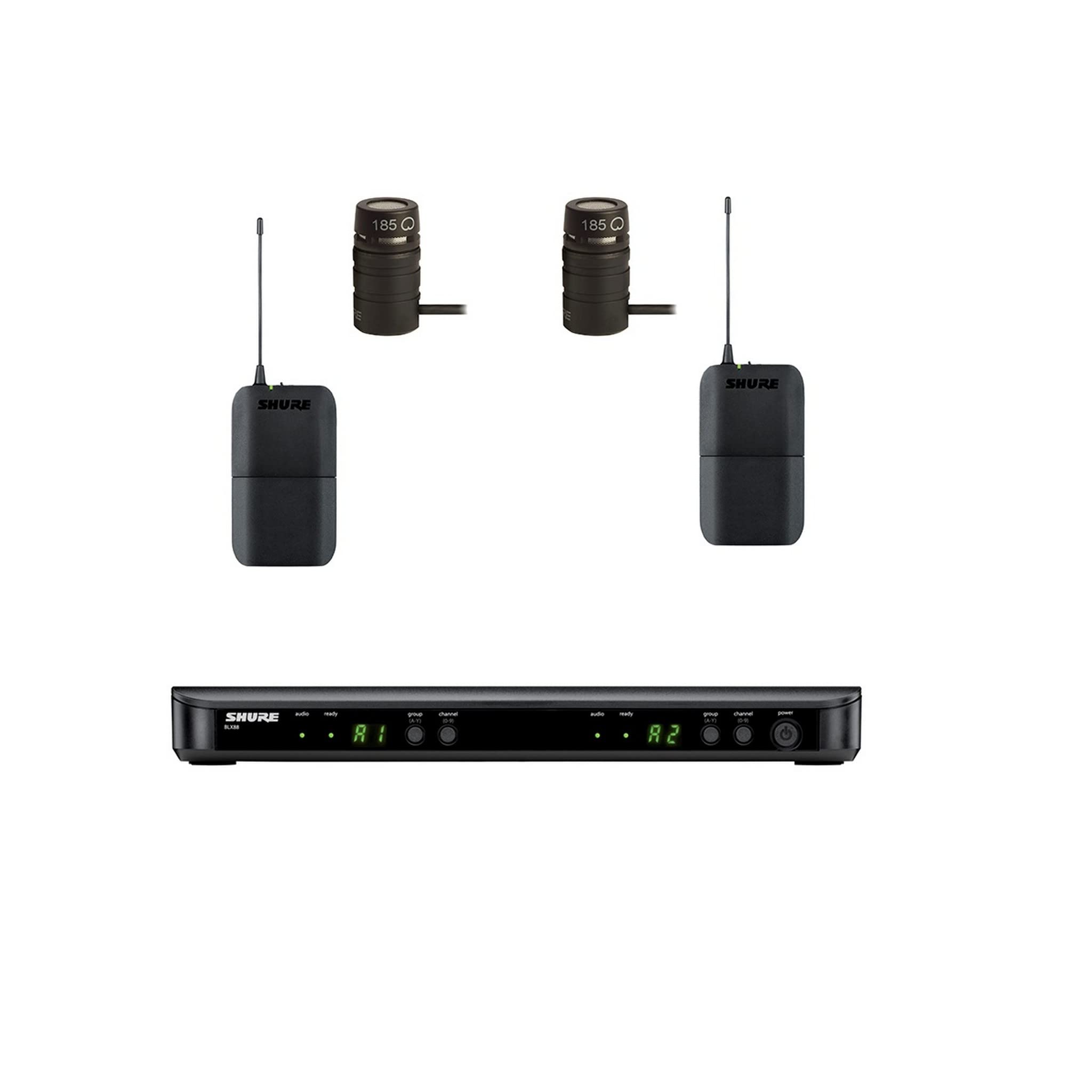 Shure BLX188/W85 Microflex Cardioid Lavalier Wireless Microphone System, H9 512-542 MHz