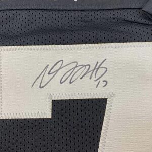 Autographed/Signed Davante Adams Las Vegas Oakland Black Football Jersey Beckett BAS COA #2