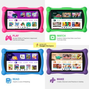 Contixo Kids Tablet, V10 7 Inch Tablet for Kids and Smart Watch Bundle, 2GB 32 GB Toddler Tablet with Bluetooth, with Smart Watch That Touch Screen, Camera, Video and Audio Recording, MP3 Player