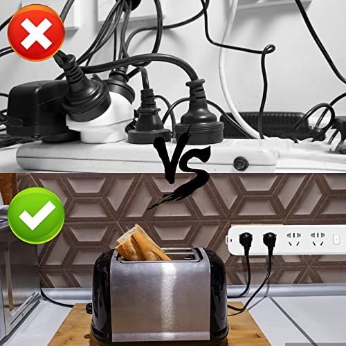 4Pcs Self Adhesive Power Strip Holder, Adhesive Punch Free Desktop Socket Fixer Wall Mounte, Plug-in Socket Fixer Bracket Stand for Kitchen Home Office Cable Management