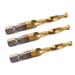 Angoily Holiday Candy Dish Precision Drill Bits 6pcs Tap Drill Bit Hex Shank Drill Bits Drill Bits Hex Shank Stubby Drill Bits Drilling Tool Complex HSS Drill Bits Mini Wooden Tongs