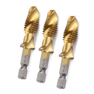 Angoily Holiday Candy Dish Precision Drill Bits 6pcs Tap Drill Bit Hex Shank Drill Bits Drill Bits Hex Shank Stubby Drill Bits Drilling Tool Complex HSS Drill Bits Mini Wooden Tongs