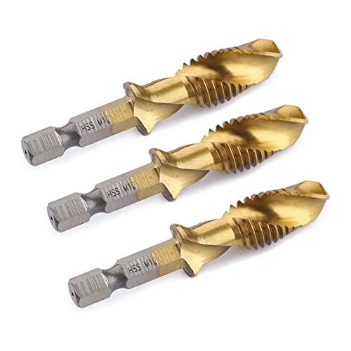 Angoily Holiday Candy Dish Precision Drill Bits 6pcs Tap Drill Bit Hex Shank Drill Bits Drill Bits Hex Shank Stubby Drill Bits Drilling Tool Complex HSS Drill Bits Mini Wooden Tongs