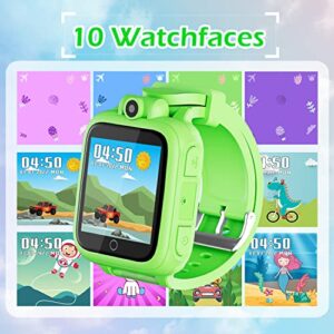 Contixo Kids Tablet, K102 10 Inch Tablet for Kids and Smart Watch Bundle, 2GB 32 GB Toddler Tablet with Bluetooth, with Smart Watch That Touch Screen, Camera, Video and Audio Recording - Green