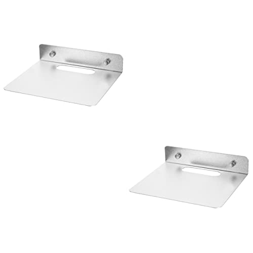 SOLUSTRE Speaker Stand 2pcs Wall Shelf Webcam Stand Shelving Brackets Wall Mounted Shelves Shelves for Wall Decor Small Shelf for Wall Camera Holder Space Aluminum Router Monitor Speaker Stands