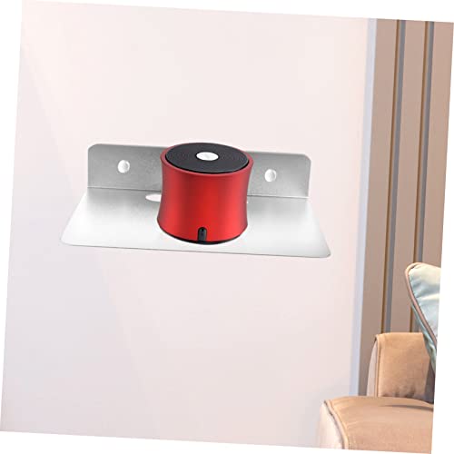 SOLUSTRE Speaker Stand 2pcs Wall Shelf Webcam Stand Shelving Brackets Wall Mounted Shelves Shelves for Wall Decor Small Shelf for Wall Camera Holder Space Aluminum Router Monitor Speaker Stands