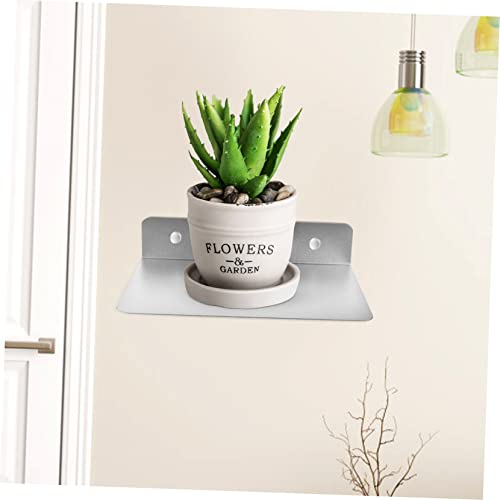 SOLUSTRE Speaker Stand 2pcs Wall Shelf Webcam Stand Shelving Brackets Wall Mounted Shelves Shelves for Wall Decor Small Shelf for Wall Camera Holder Space Aluminum Router Monitor Speaker Stands