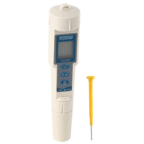 VOLDAX High Accuracy Portable 3 in 1 Pen Type Digital PH/EC/Temp Meter Water Quality Monitor Tester ph Water Tester