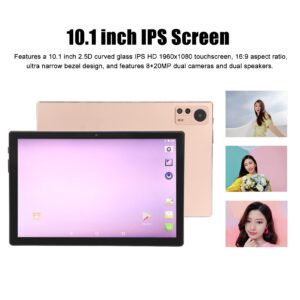 Septpenta 10.1 Inch Tablet, 8G RAM 256G ROM Octa Core 1960X1080 Touch Screen, 6000mAh Battery, Support BT5.0, 2.4G and 5Gwifi Network, GPS, Mobile Call, Dual Sim Dual Standby(USA)