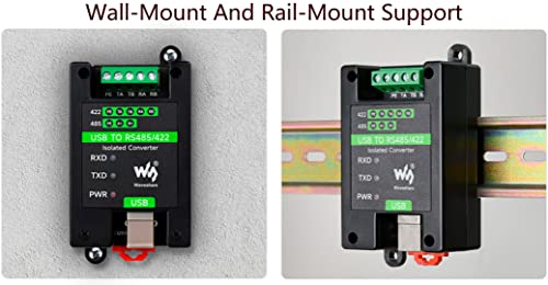 USB to RS485/422 Converter Onboard FT232RL and SP485EEN Chip, Industrial Isolated Adapter with Multiple Protection, Up To 1.2km Transmit Distance Linux, Android, WinCE, Win11/10/8.1/8/7/XP, Etc