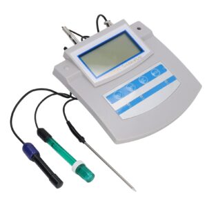 water quality monitor, lcd display, with high precise ph, temperature and ec probe, 0°c to 50°c auto compensate temperature, 6 in 1 ph orp ec cf tds temperature tester(usa)