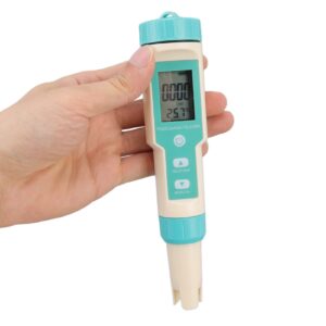 zooke water quality tester, professional 7 in 1 orp ph tds temp ec salinity sg high accuracy waterproof digital water quality meter with powder for drinking water, aquariums and more