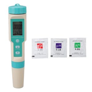 Zooke Water Quality Tester, Professional 7 in 1 ORP PH TDS Temp EC Salinity SG High Accuracy Waterproof Digital Water Quality Meter with Powder for Drinking Water, Aquariums and More