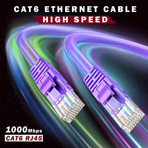 Maximm Cat 6 Ethernet Cable 3 Ft, 100% Pure Copper, Cat6 Cable (20 Pack) LAN Cable, Internet Cable, Patch Cable and Network Cable - UTP (Pink) 3 Feet