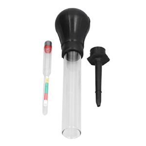 Emoshayoga Hydrometer, Clear Scale Easy Operation Hydrometers Tool 1.100-1.300 Range 2pcs Glass Portable for Battery