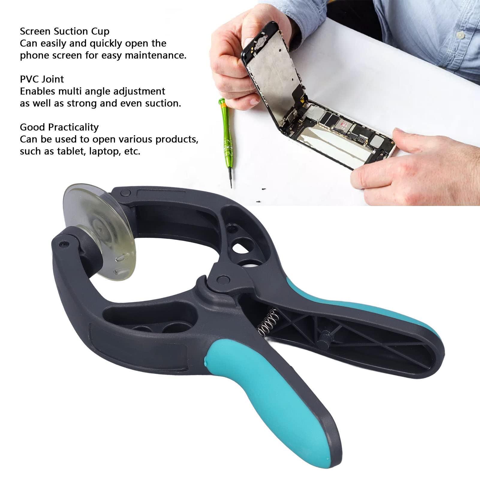 Phone Screen Repair Kit Laptop Pry Tool Screen Removal Tool Metal Spudger Set,Screen Suction Cup Opening Pliers Remover Repair Tool Set Kit for Phone Tablet Laptop