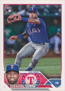 2023 topps #286 ezequiel duran nm-mt rc rookie texas rangers baseball trading card