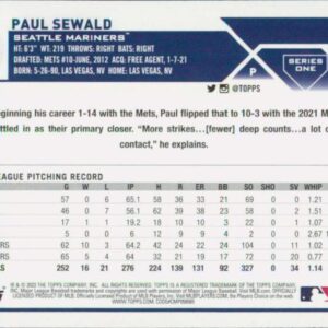 2023 Topps #207 Paul Sewald NM-MT Seattle Mariners Baseball Trading Card