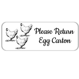 60 chicken egg carton labels, Please retrun egg carton, tags, stickers