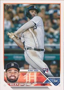2023 topps #31 riley greene nm-mt rc rookie detroit tigers baseball trading card