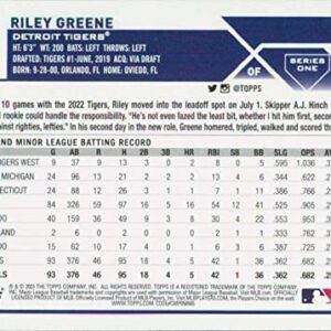 2023 Topps #31 Riley Greene NM-MT RC Rookie Detroit Tigers Baseball Trading Card