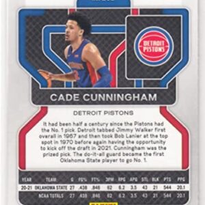 Cade Cunningham 2021-22 Panini Prizm RC #282 NM++ Pistons Basketball NBA