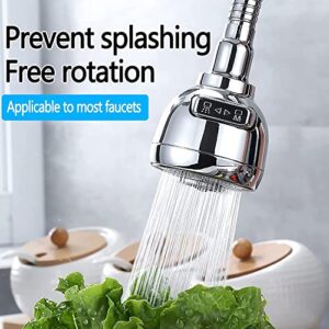 Newly Upgraded 360° Rotatable Faucet Nozzle, Removable Kitchen Faucet Nozzle Replacement, Splash-Proof Faucet Booster Shower and Water-Saving Faucet for Kitchen Bathrooms