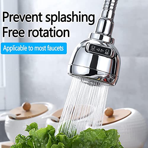 Newly Upgraded 360° Rotatable Faucet Nozzle, Removable Kitchen Faucet Nozzle Replacement, Splash-Proof Faucet Booster Shower and Water-Saving Faucet for Kitchen Bathrooms