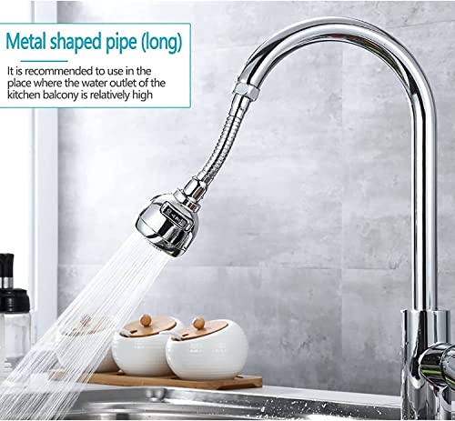 Newly Upgraded 360° Rotatable Faucet Nozzle, Removable Kitchen Faucet Nozzle Replacement, Splash-Proof Faucet Booster Shower and Water-Saving Faucet for Kitchen Bathrooms