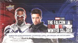 2022 upper deck marvel studios 'the falcon and the winter soldier' trading card box (15 pks/bx)