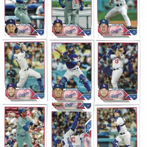 Los Angeles Dodgers / 2023 Topps Dodgers Baseball Team Set (Series 1 and 2) with (21) Cards! PLUS the 2022 Topps Dodgers Baseball Team Set (Series 1 and 2) with (22) Cards. ***INCLUDES (3) Additional Bonus Cards of Former Dodgers Greats Orel Hershiser, Pe