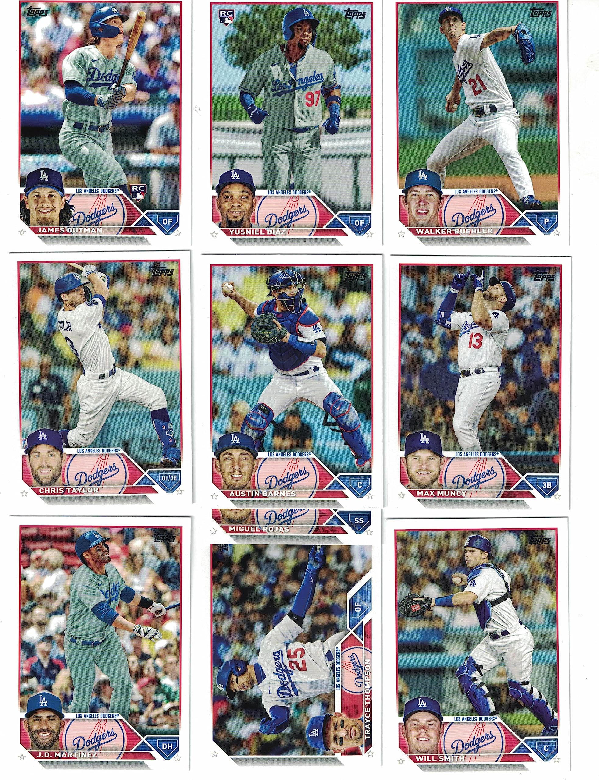 Los Angeles Dodgers / 2023 Topps Dodgers Baseball Team Set (Series 1 and 2) with (21) Cards! PLUS the 2022 Topps Dodgers Baseball Team Set (Series 1 and 2) with (22) Cards. ***INCLUDES (3) Additional Bonus Cards of Former Dodgers Greats Orel Hershiser, Pe