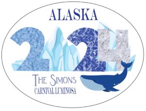 alaska cruise year magnet decoration customized for your stateroom door on your disney cruise, carnival, royal caribbean, etc