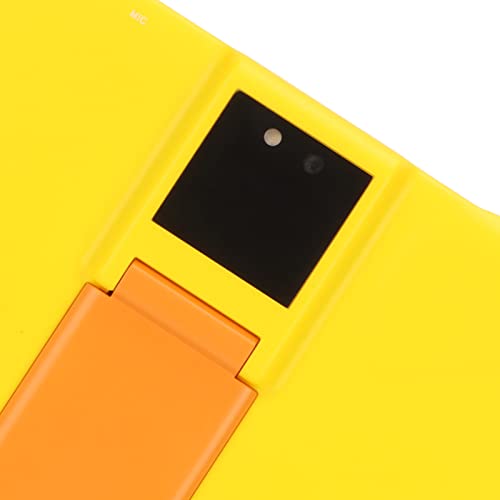 Kids Tablet, 100-240V LED Screen Tablet Front 2MP Rear 5MP with Stand for Android 10 for Learning (Yellow)