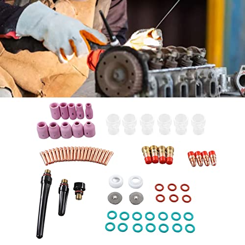 Welding Gun Accessories, Electrode Nozzles Kit Replacement Parts Color O Rings Pressure Caps Multi Specifications Easy To Install for WP17 WP18 WP26 Welder