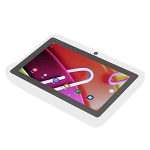 rosvola kids tablet white 100‑240v 7 inch tablet for kids 4g 128g large storage capacity ips hd screen for reading (white)