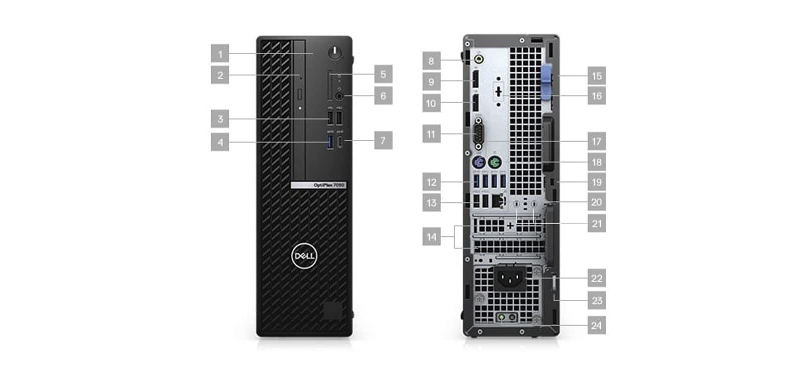 Dell Optiplex 7000 7090 MT Mini Tower Desktop (2021) | Core i5-512GB SSD + 512GB SSD - 16GB RAM | 6 Cores @ 4.6 GHz Win 11 Pro (Renewed)