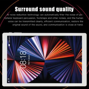 HD Tablet, 64GB ROM Dual SIM 100 to 240V 10in Tablet for Office (US Plug)