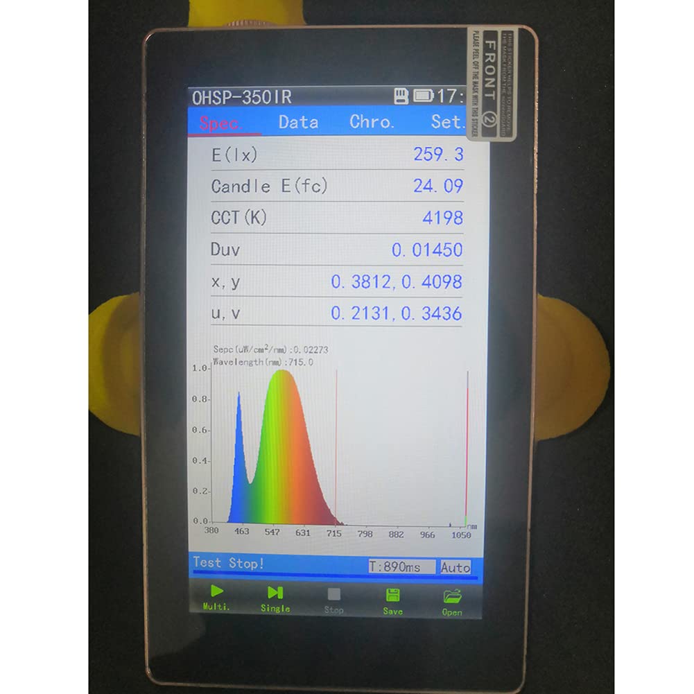 Hopoocolor OHSP350IR 380-1050nm Spectrometer LED Wavelength Meter Spectrometer Handheld 1000nm with PC Software