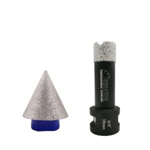 shdiatool 3/4“ diamond drill bits 1-3/8” beveling chamfer bits set for porcelain ceramic tile marble for angle grinder