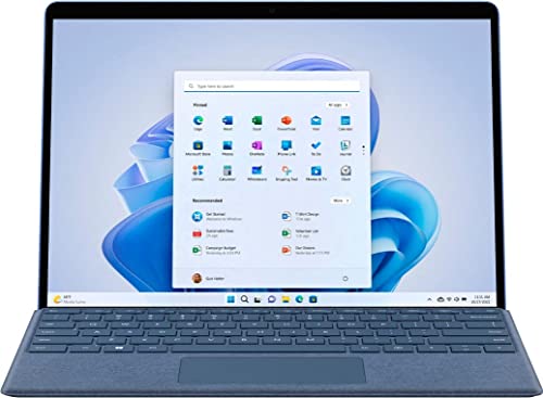 Microsoft Surface Pro 9, 13.3" Touchscreen 2-in-1 Tablet, 12th Gen Intel Core i7-1255U, Intel Iris Xe Graphics, 16GB DDR5 RAM, 512GB SSD, Windows 11h, Sapphire, Device Only, with MTC Stylus Pen
