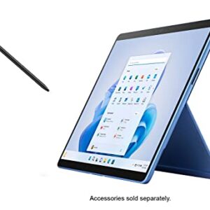 Microsoft Surface Pro 9, 13.3" Touchscreen 2-in-1 Tablet, 12th Gen Intel Core i7-1255U, Intel Iris Xe Graphics, 16GB DDR5 RAM, 512GB SSD, Windows 11h, Sapphire, Device Only, with MTC Stylus Pen